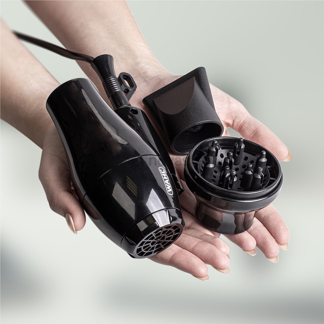 Wahl, 1000 W, juodas - Kelioninis plaukų džiovintuvas