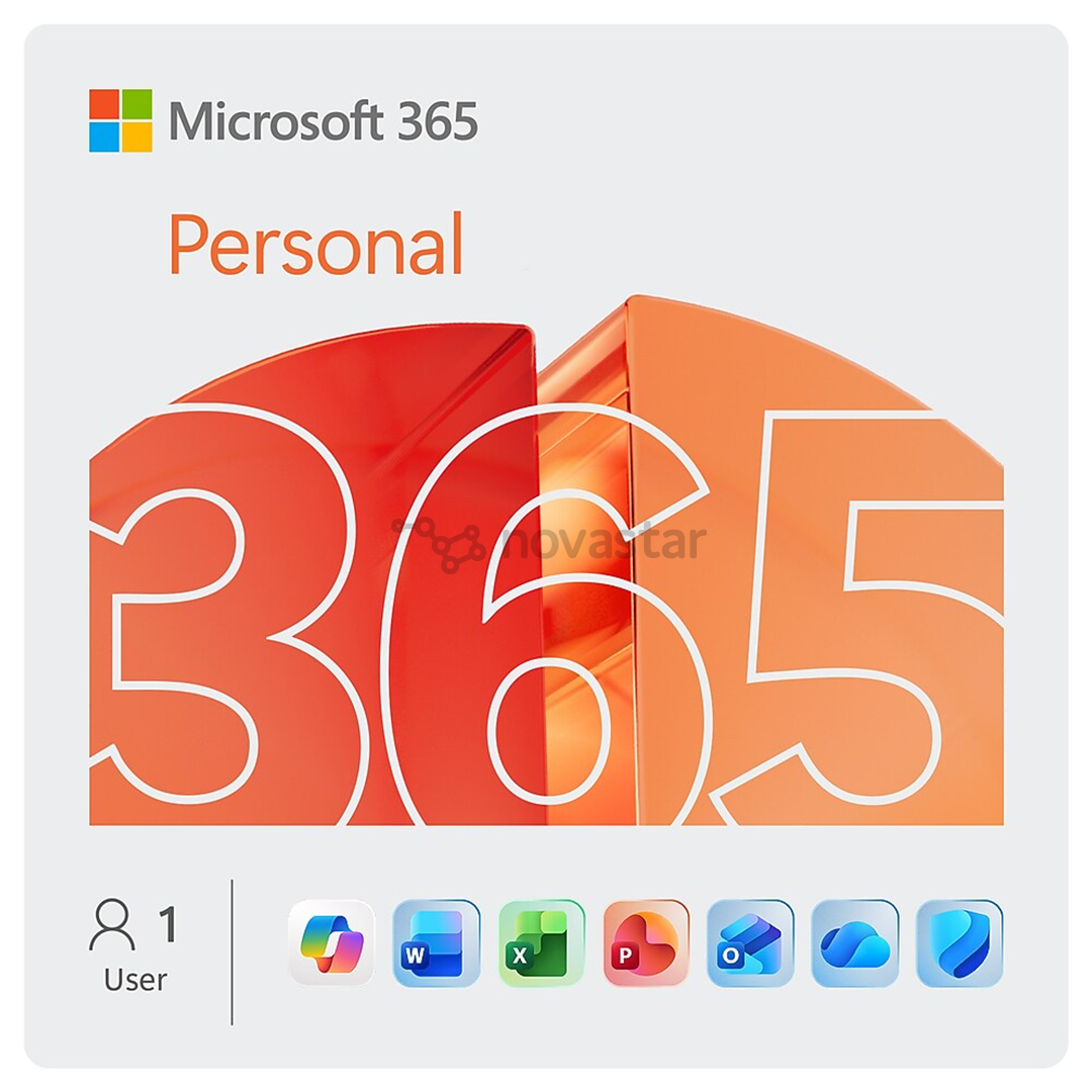 Microsoft 365 Personal, подписка на 12 месяцев, 1 пользователь / 5 устройств, 1 ТБ OneDrive, ENG - Программное обеспечение