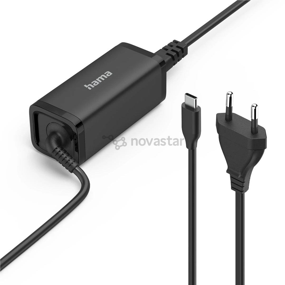 Hama, USB-C, 5-20 V, 65 W, juodas - Nešiojamojo kompiuterio įkroviklis
