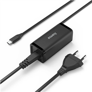 Hama, USB-C, 5-20 V, 65 W, juodas - Nešiojamojo kompiuterio įkroviklis