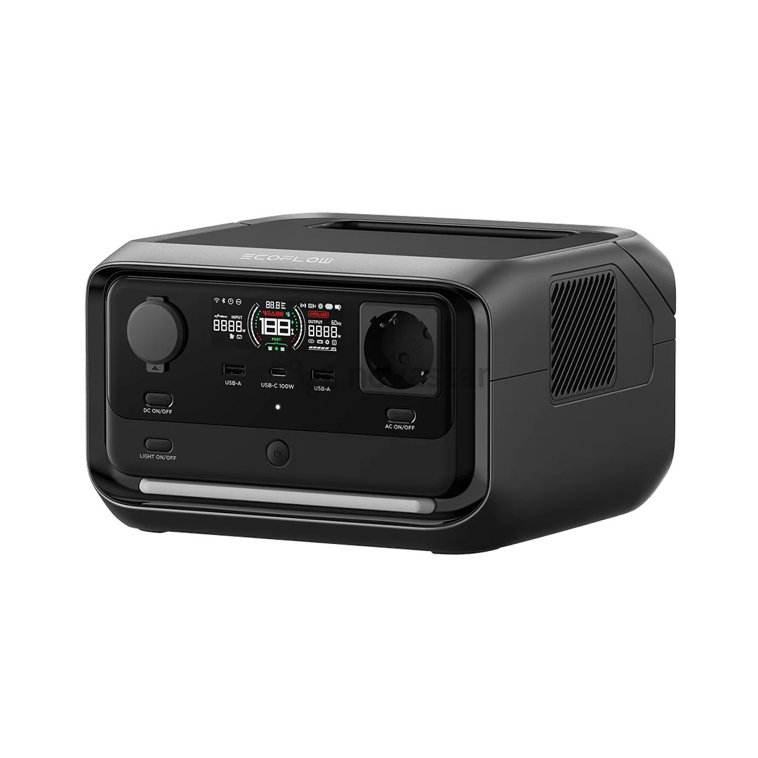 Ecoflow River 3 Max Plus, 858 Wh, juodas/pilkas - Maitinimo šaltinis