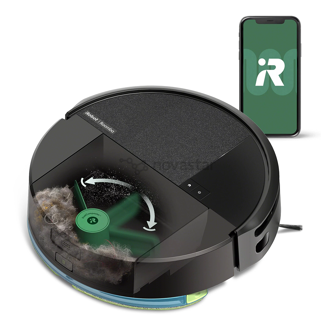 iRobot Roomba 205 DustCompactor Combo, сухая и влажная уборка, черный - Робот-пылесос