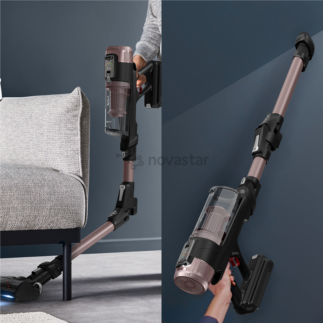 Tefal X-Force Flex 16.60, Wet & Dry, rožinis/juodas - Belaidis dulkių siurblys