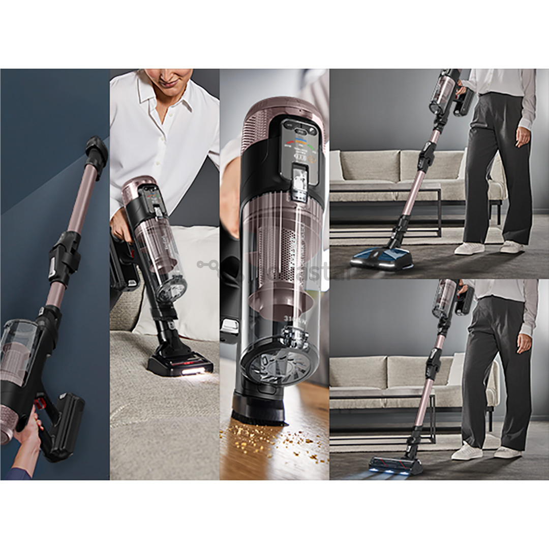 Tefal X-Force Flex 16.60, Wet & Dry, rožinis/juodas - Belaidis dulkių siurblys