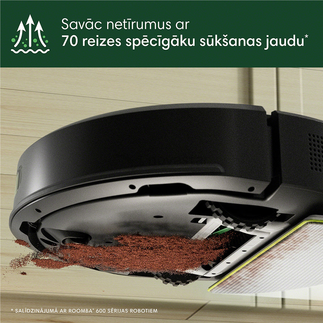 iRobot Roomba® 105 Combo, Wet & Dry, juodas - Dulkių siurblys robotas