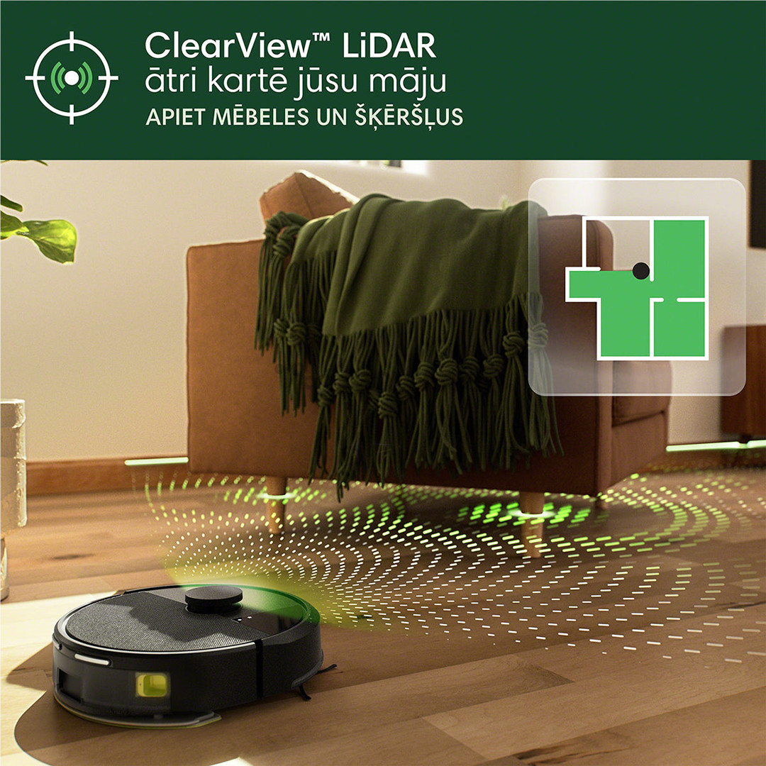 iRobot Roomba® 105 Combo, Wet & Dry, juodas - Dulkių siurblys robotas