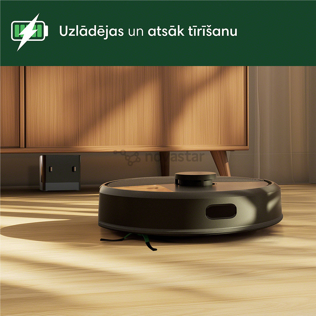 iRobot Roomba® 105 Combo, Wet & Dry, juodas - Dulkių siurblys robotas