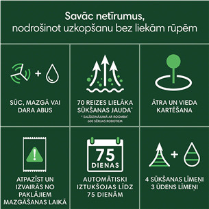 iRobot Roomba® 105 Combo+, Wet & Dry, juodas - Dulkių siurblys robotas