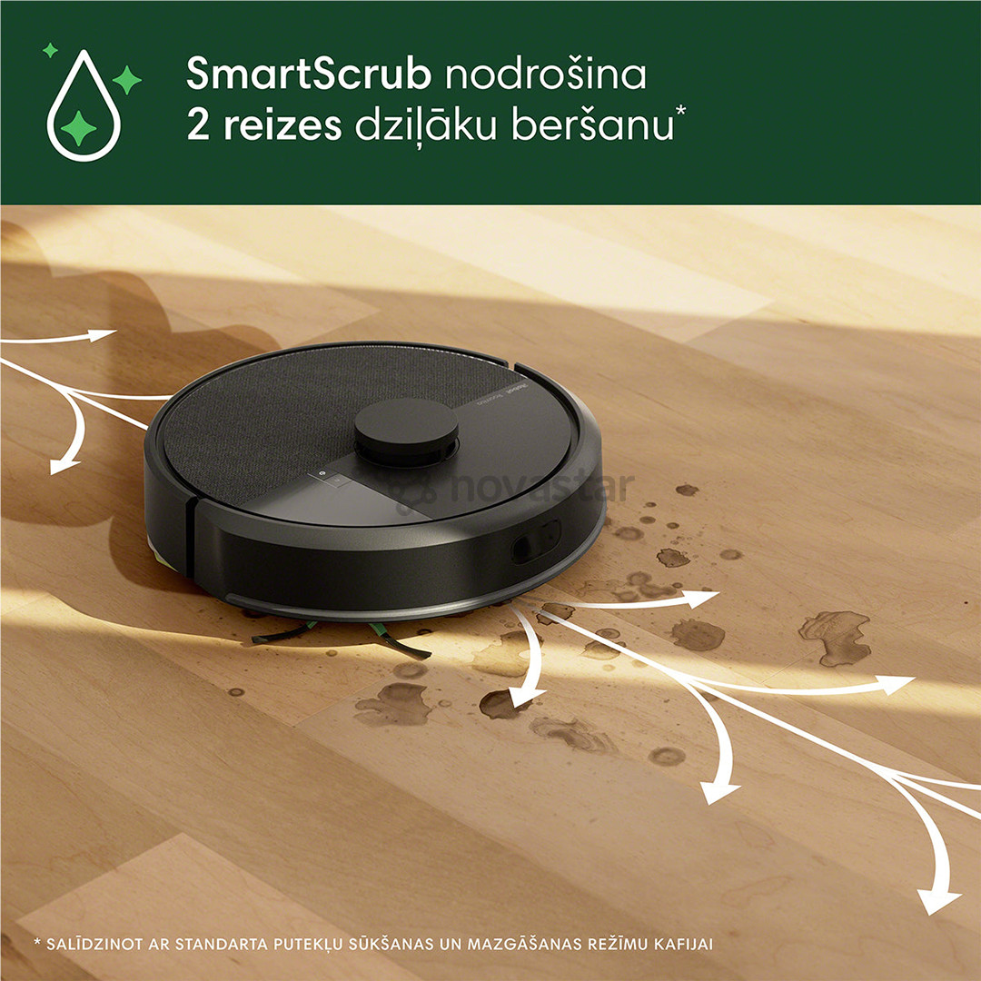 iRobot Roomba® 105 Combo+, Wet & Dry, juodas - Dulkių siurblys robotas