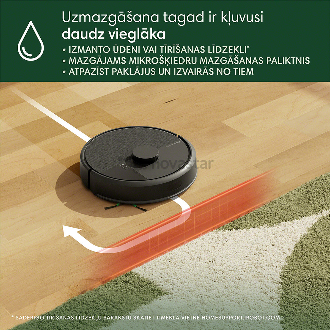 iRobot Roomba® 105 Combo+, Wet & Dry, juodas - Dulkių siurblys robotas