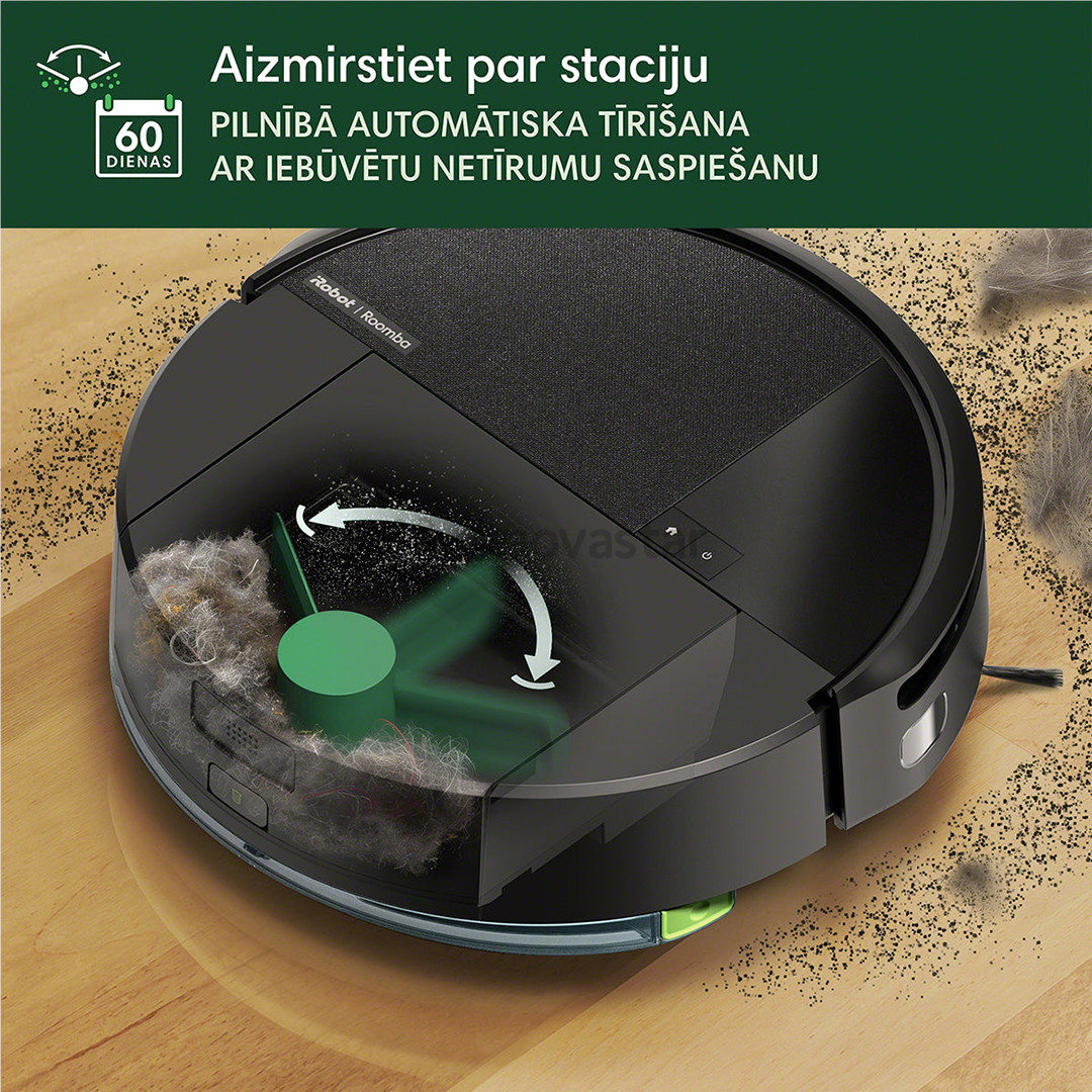 iRobot Roomba 205 DustCompactor Combo, wet & dry, juodas - Dulkių siurblys robotas