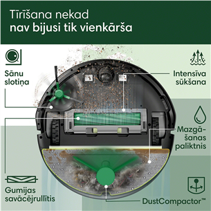 iRobot Roomba 205 DustCompactor Combo, сухая и влажная уборка, черный - Робот-пылесос
