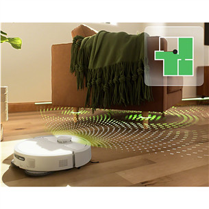 iRobot Roomba® Plus 405 Combo, Wet & Dry, baltas - Dulkių siurblys robotas