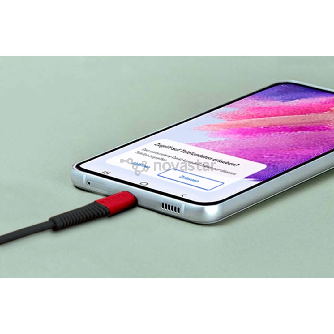 Hama Extreme Charging Cable, USB-A - USB-C, Nylon, 1,5 m, juodas/raudonas - Laidas