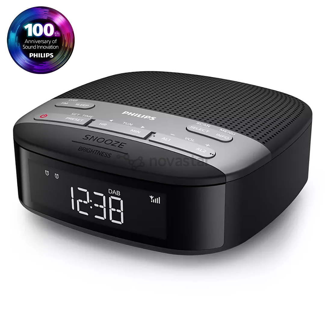 Philips TAR3505, FM, DAB+, black - Clock Radio