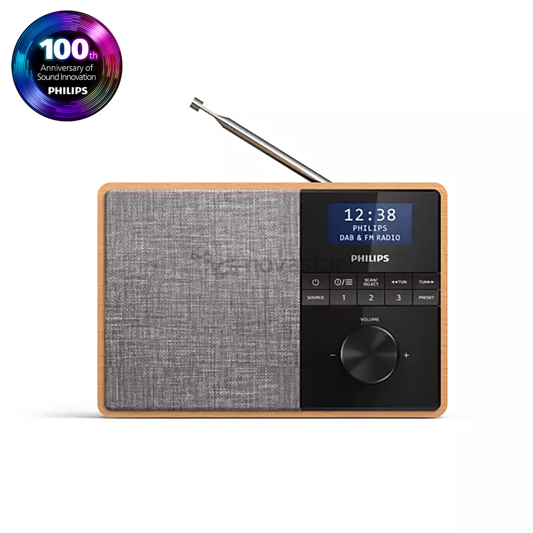 Philips TAR5505, DAB+, FM, Bluetooth, su laikmačiu, rudas - Radijas