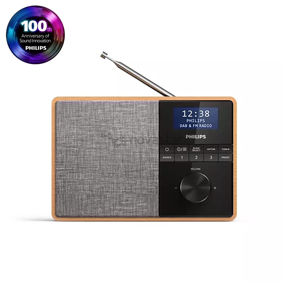 Philips TAR5505, DAB+, FM, Bluetooth, timer, brown - Kitchen radio