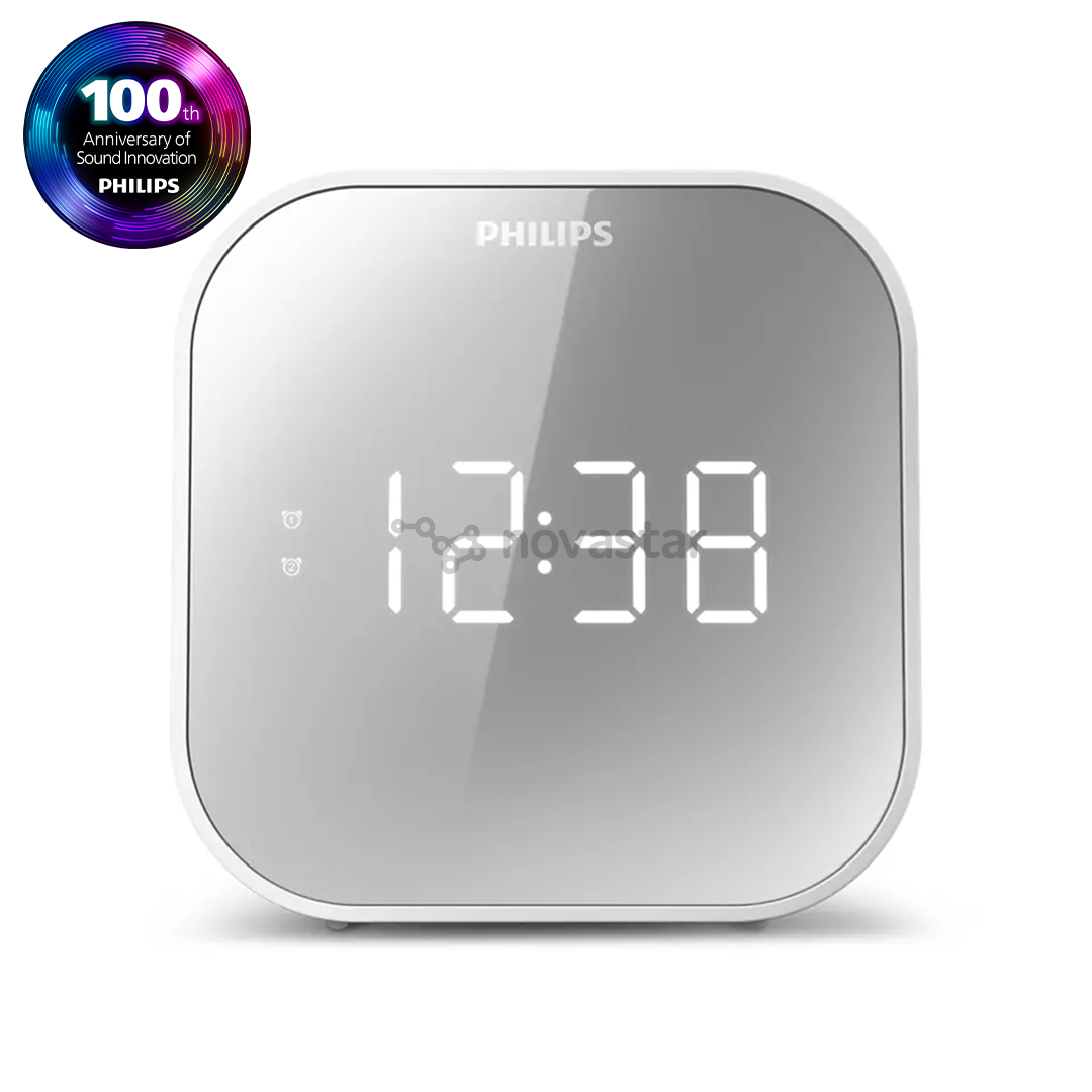 Philips TAR4406/12, FM, USB, white - Clock radio