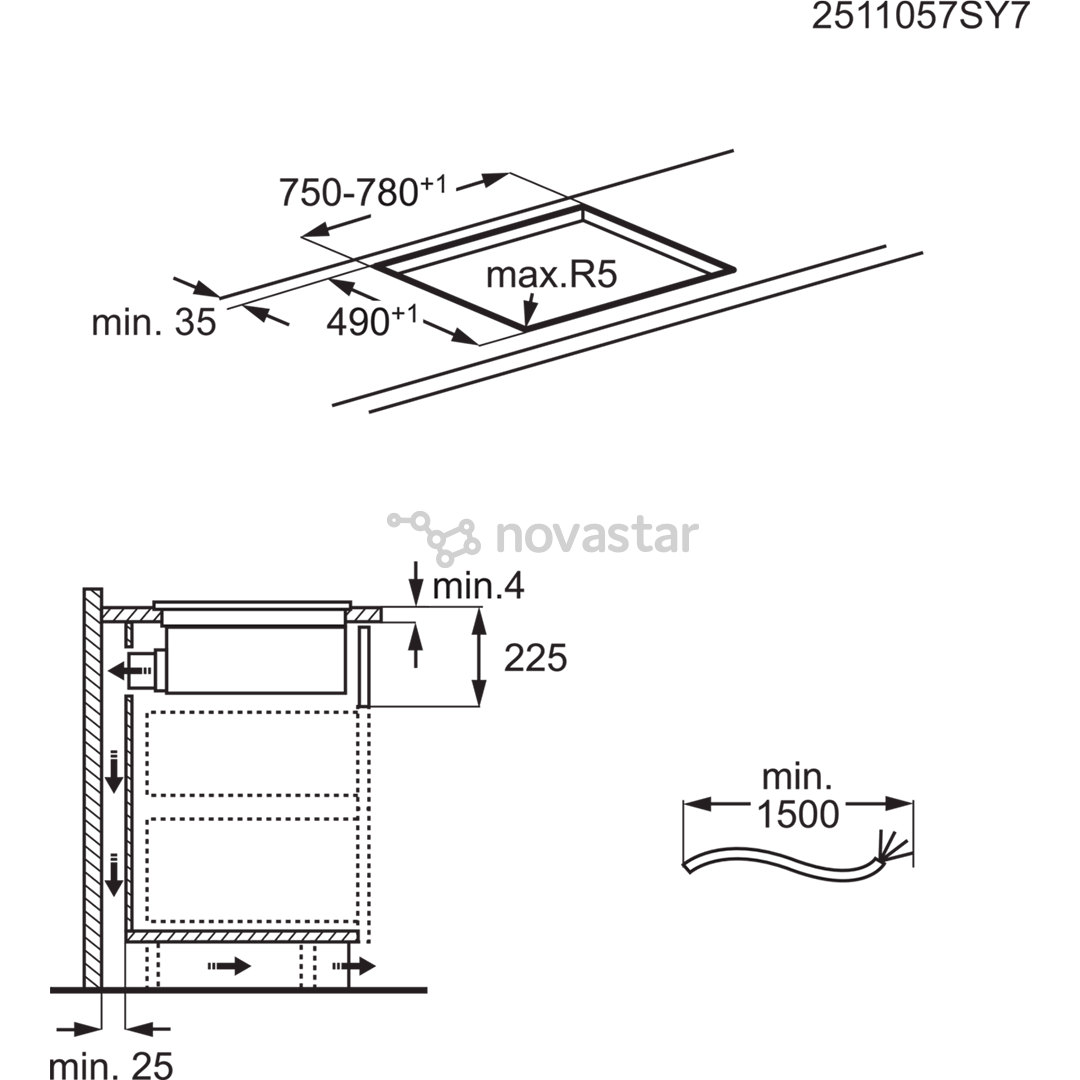 Electrolux 900 XT SensePro, width 80 cm, black - Built-in induction ExtractorHob