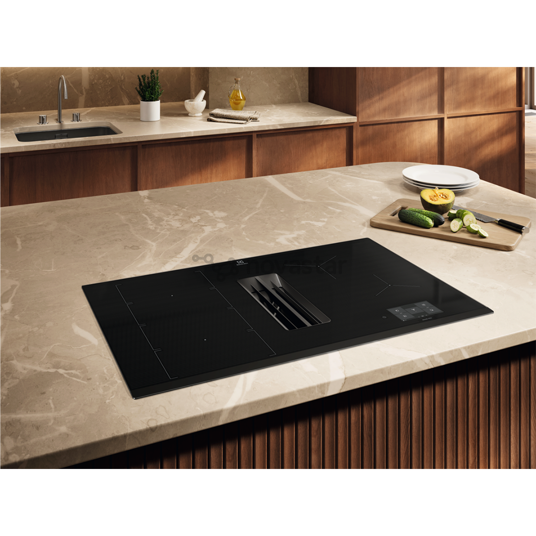 Electrolux 900 XT SensePro, width 80 cm, black - Built-in induction ExtractorHob