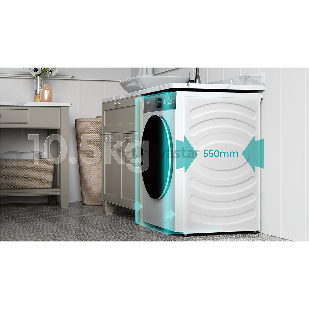 Hisense 10.5 kg / 6 kg, depth 55 cm, 1400 rpm - Washer-dryer combo