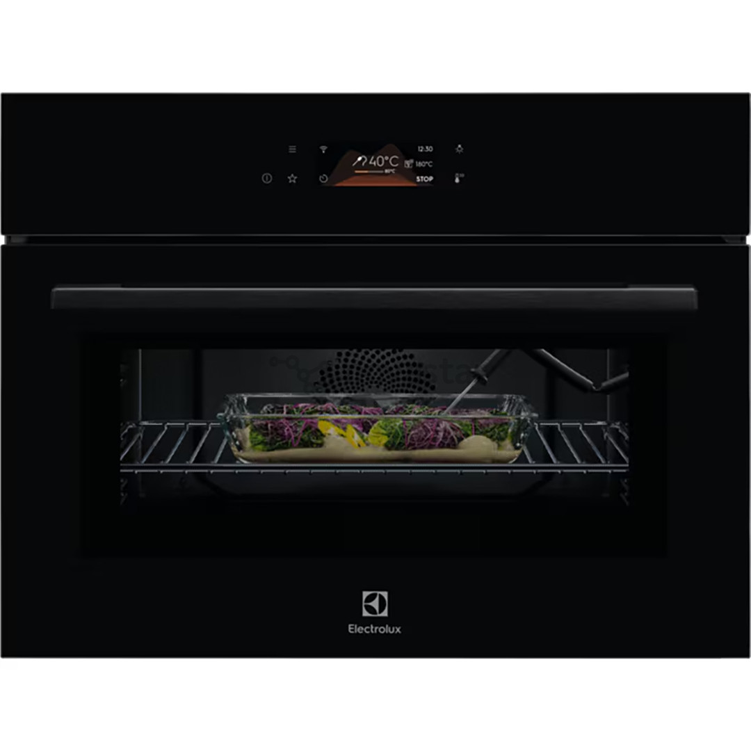 Electrolux 800 Series MealAssist Combiquick®, su mikrobangų krosnelės funkcija, 44 L, juoda - Įmontuojama kompaktiška orkaitė