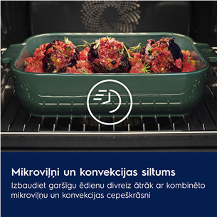 Electrolux 800 Series MealAssist Combiquick®, su mikrobangų krosnelės funkcija, 44 L, juoda - Įmontuojama kompaktiška orkaitė