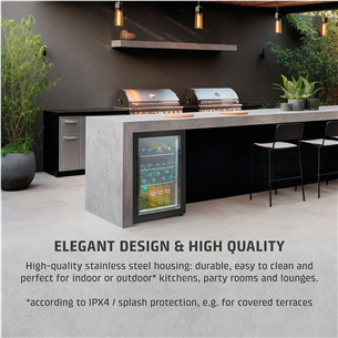 Caso BBQ Cooler S-R, 63 L, aukštis 68 cm, juodas - Šaldytuvas