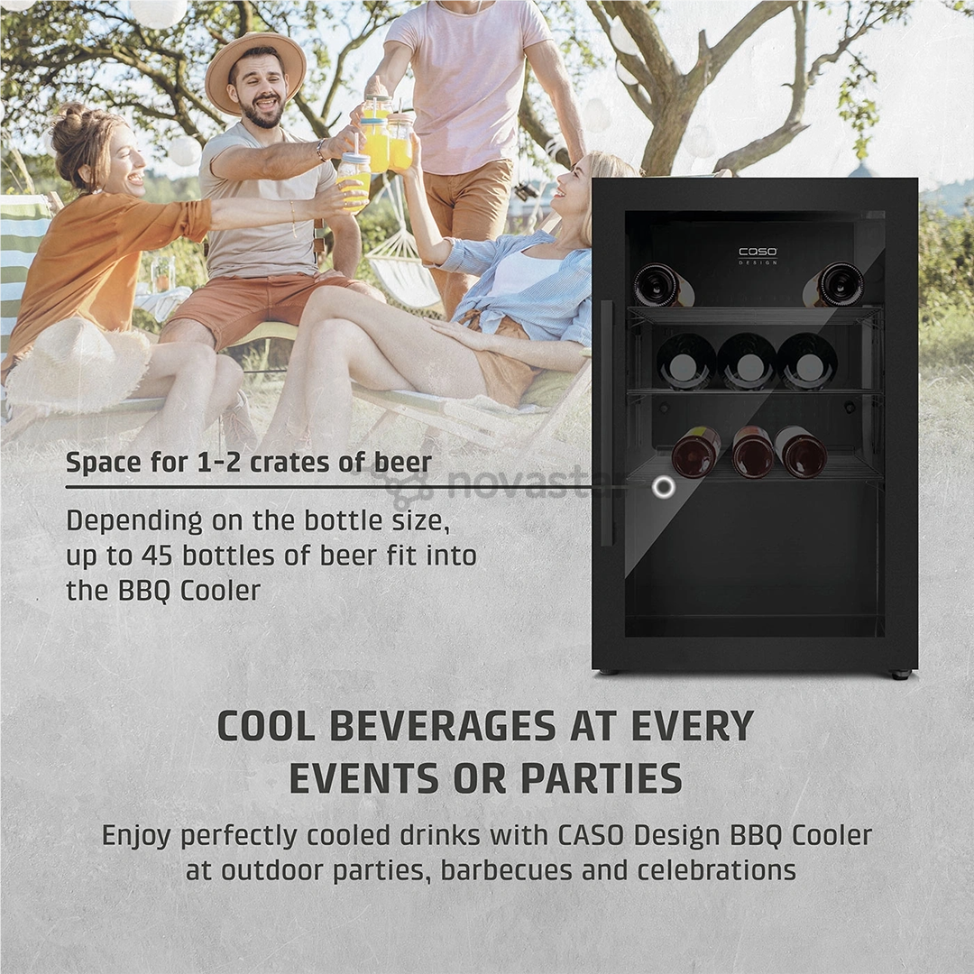 Caso BBQ Cooler S-R, 63 л, высота 68 см, черный - Холодильный шкаф