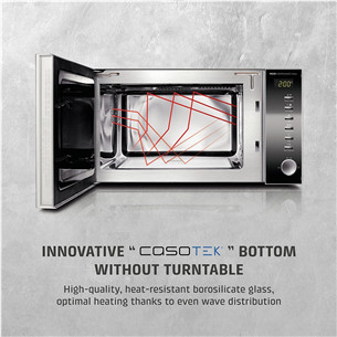 Caso MG 20 Ceramic menu, 800 W, stainless steel/black - Microwave oven with grill