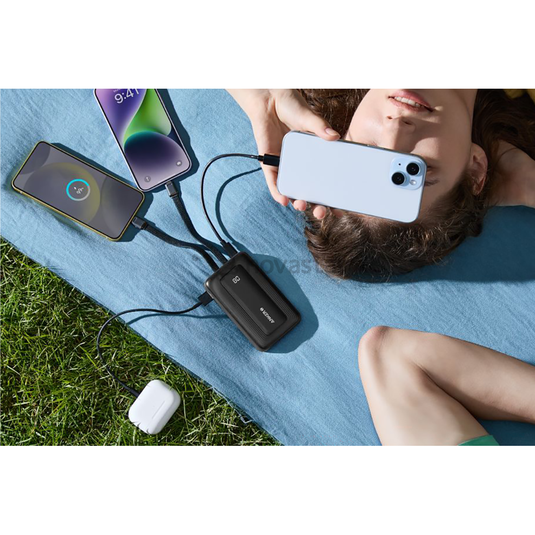 Anker Zolo Power Bank, 30 W, 10000 mAh, glossy light black - Power bank