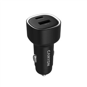 Canyon OnDrive 48, USB-A, USB-C, 48 W, black - Car charger