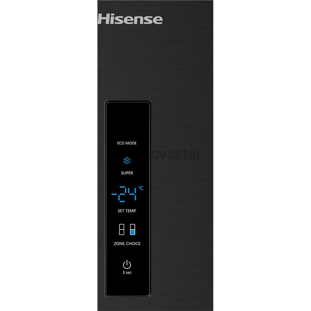 Hisense, NoFrost, 495 L, 200 cm, juodas - Šaldytuvas