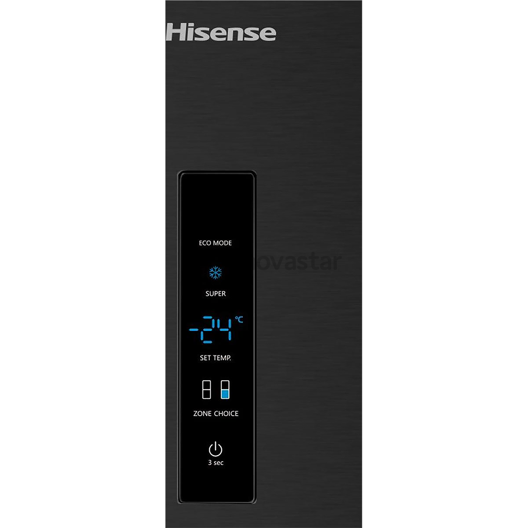 Hisense, NoFrost, 495 L, 200 cm, juodas - Šaldytuvas