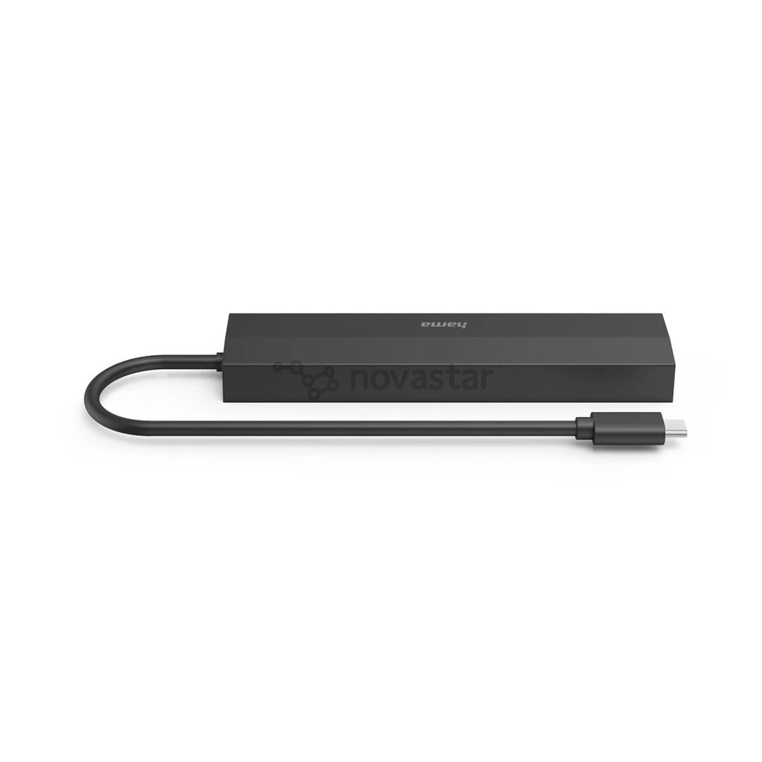Hama USB-C Hub, 3x USB-A 3.2 Gen 1, USB-C, HDMI, LAN, juodas - USB šakotuvas