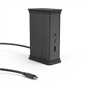 Hama Connect2Office, USB-C, 9 lizdai, 100 W, pilkas - Nešiojamojo kompiuterio šakotuvas
