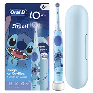 Braun Oral-B iO Kids, Disney, Stitch, голубой - Электрическая зубная щетка + футляр IO.KID.STICH.TC