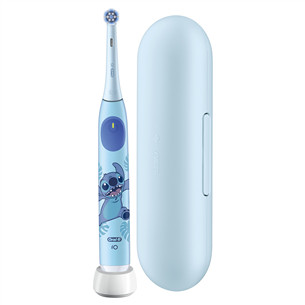 Braun Oral-B iO Kids, Disney, Stitch, голубой - Электрическая зубная щетка + футляр