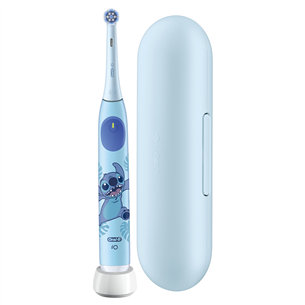 Braun Oral-B iO Kids, Disney, Stitch, голубой - Электрическая зубная щетка + футляр