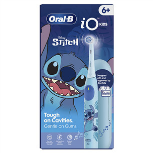 Braun Oral-B iO Kids, Disney, Stitch, голубой - Электрическая зубная щетка + футляр