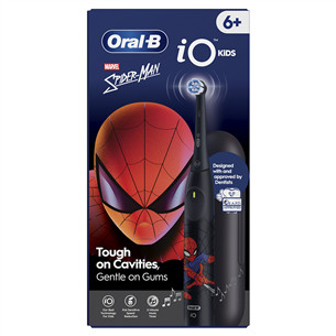 Braun Oral-B iO Kids, Marvel Spiderman, черный - Электрическая зубная щетка + футляр