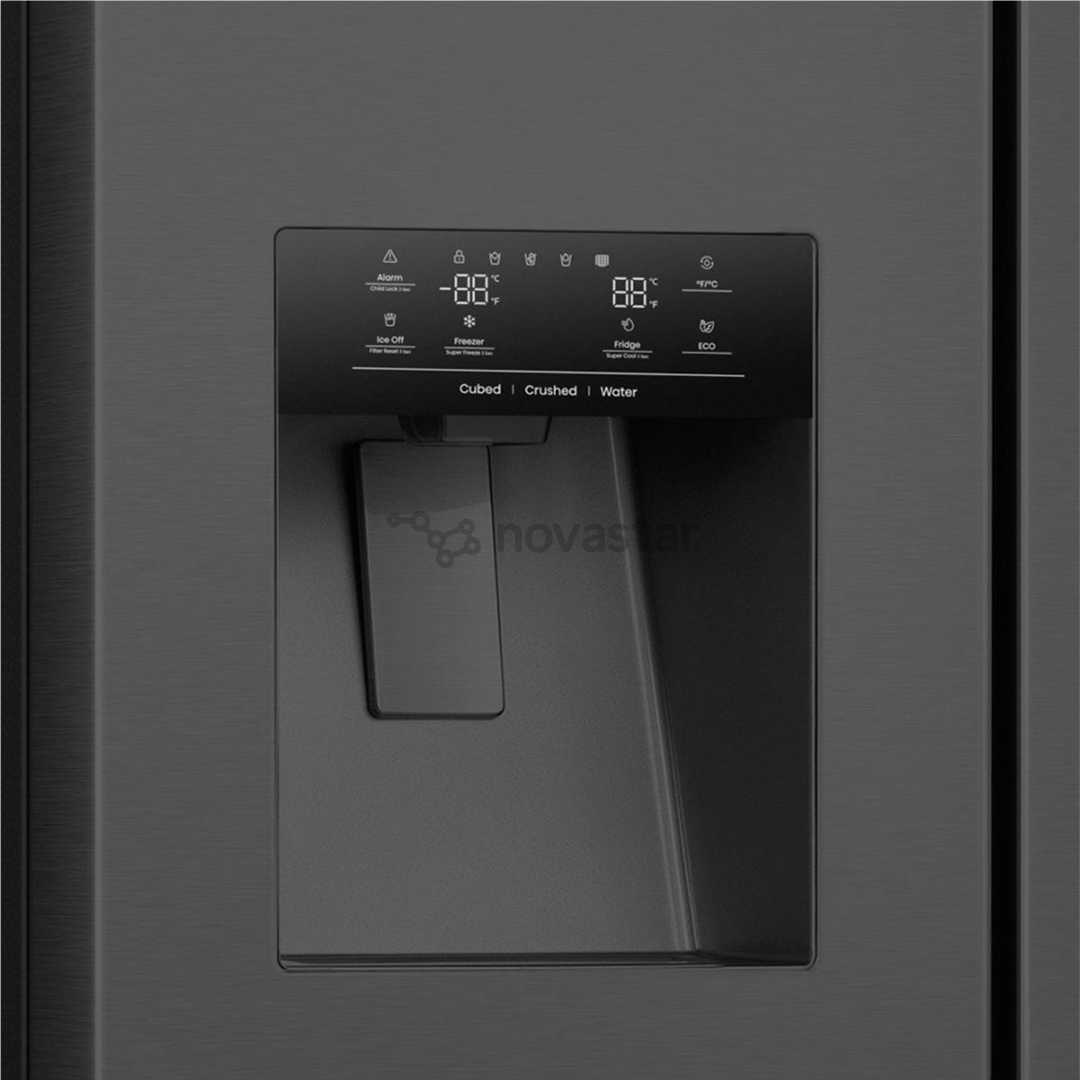 Hisense, NoFrost, 614 L, aukštis 179 cm, juodas - SBS Šaldytuvas