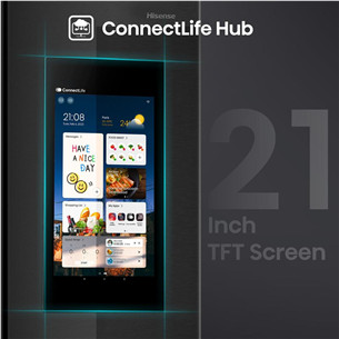 Hisense, NoFrost, 614 L, aukštis 179 cm, juodas - SBS Šaldytuvas