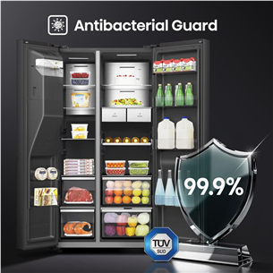 Hisense, NoFrost, 614 L, aukštis 179 cm, juodas - SBS Šaldytuvas