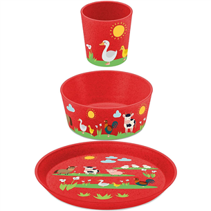Koziol Connect Farm, 3 pcs, red - Children's tableware set PR000127919