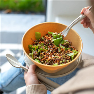 Koziol CONNECT BOX 1.3 L, brown - Box with lid