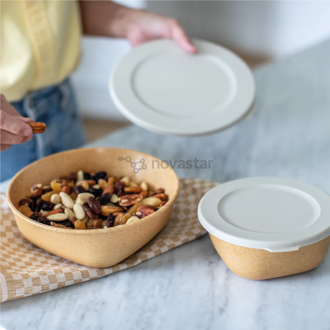 Koziol CONNECT BOX 1.3 L, brown - Box with lid