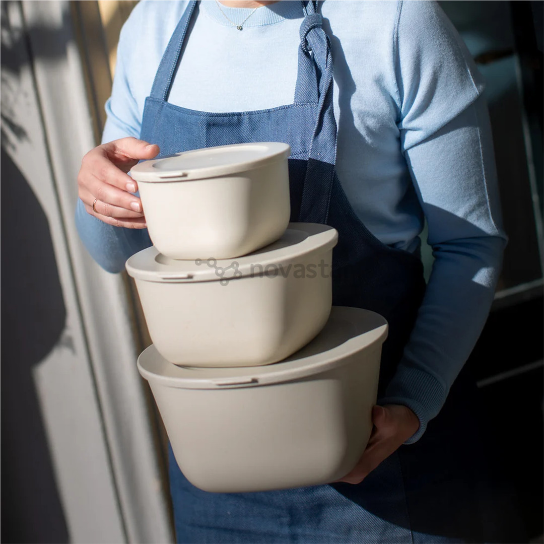 Koziol CONNECT BOX SET STOCKHOLM, set of 3, light brown - Box set