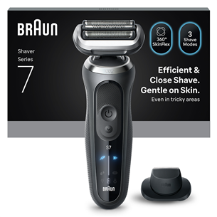 Braun, series 7, Wet & Dry, grey - Shaver 72-G1200S