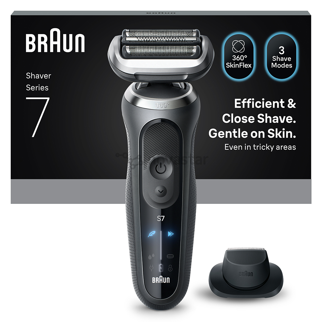 Braun, series 7, Wet & Dry, grey - Shaver